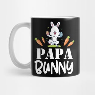 Bunny Play Easter Eggs Carrots Happy Easter Day Papa Bunny Mug